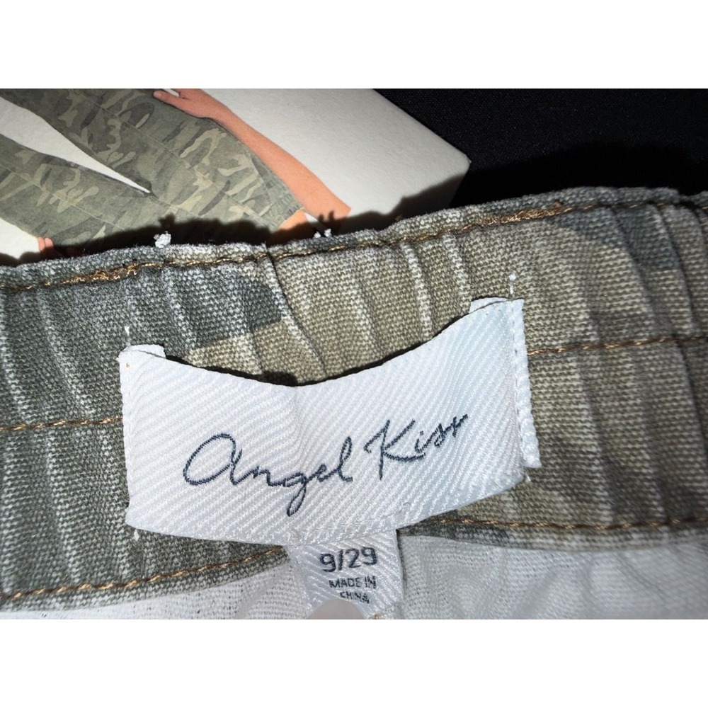 Angel Kiss Camo Cargo Pants Women's Size 9/29 NWT Wide Leg Utility Pants - Picture 6 of 8